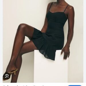 Reformation Black Mini Dress with Spaghetti Straps